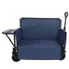 CIATRE 3-in-1 Convertible Folding Wagon Cart with Bench Seat & 180L Storage - 500lbs Heavy-Duty All-Terrain Wagon for Camping, Beach, Sports & Garden Use (Dark Blue) view 1