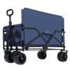 CIATRE 3-in-1 Convertible Folding Wagon Cart with Bench Seat & 180L Storage - 500lbs Heavy-Duty All-Terrain Wagon for Camping, Beach, Sports & Garden Use (Dark Blue) view 3