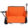 CIATRE 3-in-1 Convertible Folding Wagon Cart with Bench Seat & 180L Storage - 500lbs Heavy-Duty All-Terrain Wagon for Camping, Beach, Sports & Garden Use (Orange) view 1