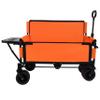 CIATRE 3-in-1 Convertible Folding Wagon Cart with Bench Seat & 180L Storage - 500lbs Heavy-Duty All-Terrain Wagon for Camping, Beach, Sports & Garden Use (Orange) view 2