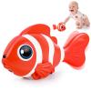 Crawling Fish Baby Toys, Novelty Tummy Time Toys for Babies 6-12 Months, Magic Swinging Fish Music Crawling Toys for Infant Toddler 12-18 Learning Crawl Walking Dancing 1st Valentines Days Gift view 1