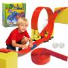 20ft Build Anywhere Portable Race Track with Suction Cups - Flexible Roll-Up Design Fits 1/64 Scale Cars, Portable Toy Gift for Kids 4+ Year Old view 1
