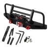 Compatible with Traxxas for TRX4 for Axial for SCX10 II 90046 1/10 RC Crawler Metal Front Bumper with Winch Remote Controller System RC Car Part Accessories view 1