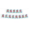 2pcs Cartoon Birthday Banners, Pre-Strung Happy Birthday Fishtail Flag Banner Summer Hawaiian Themed Party Baby Shower Decoration Supplies view 1