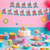 2pcs Cartoon Birthday Banners, Pre-Strung Happy Birthday Fishtail Flag Banner Summer Hawaiian Themed Party Baby Shower Decoration Supplies view 4