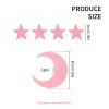 100 PCS 3cm Glow in The Dark Stars 1 PCS 8cm Pink Moon Wall Stickers Luminous Fluorescent 3D Night Sky Decals for Halloween Bedroom Decor view 2