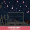 100 PCS 3cm Glow in The Dark Stars 1 PCS 8cm Pink Moon Wall Stickers Luminous Fluorescent 3D Night Sky Decals for Halloween Bedroom Decor view 4