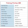 5M-40T Pulley Inner Bore 10/12/14/15/16/17/19/20mm Aluminum Pulley Wheel Slot Width 16/21mm 1Pcs(19 mm,21 mm) view 3
