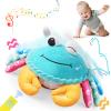 BUMBELIN Baby Toys 12-18 Months, Musical Crawling Crab with Remote Control - Moving, Bouncing & Talking Plush Toy for Toddlers, Rechargeable Sensory Tummy Time Toy, Birthday Gifts for Boys & Girls view 1