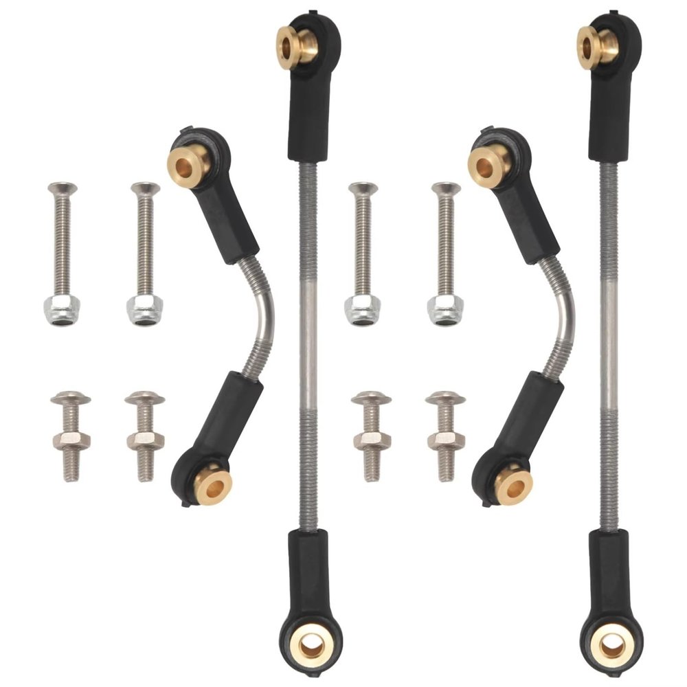 Compatible with WPL B14 B24 B16 B36 C14 C24 C44 1/16 RC Cars Upgrade Parts Accessories 2 Set Steering Pull Rod Servo Rod RC Car Part Accessories