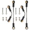 Compatible with WPL B14 B24 B16 B36 C14 C24 C44 1/16 RC Cars Upgrade Parts Accessories 2 Set Steering Pull Rod Servo Rod RC Car Part Accessories view 1