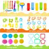 LCY WEDSHI Dough Tool Set, 49 Pcs Dough Tools Sets for Kids Ages 4-8, Dough Accessories Includes Animal Molds, Cutters Roller, Rolling Pins, Safety Scissors, Plastic Knife view 2