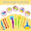 LCY WEDSHI Dough Tool Set, 49 Pcs Dough Tools Sets for Kids Ages 4-8, Dough Accessories Includes Animal Molds, Cutters Roller, Rolling Pins, Safety Scissors, Plastic Knife view 3