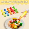 LCY WEDSHI Dough Tool Set, 49 Pcs Dough Tools Sets for Kids Ages 4-8, Dough Accessories Includes Animal Molds, Cutters Roller, Rolling Pins, Safety Scissors, Plastic Knife view 4