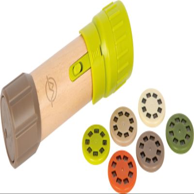 small foot Flashlight and Projector "Discover", 2-in-1 Learning Toy with 6 Interchangeable Image Disks, for Children from 3 Years, 12721