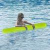165cm PVC Inflatable Swim Raft - Foldable Lounge Tube for Adults - UV/Saltwater-Resistant - Beach/Lake Floating Mat with Cup Holders - Supports 250lbs view 2