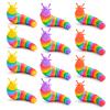 Cevioce 12PCS Slug Fidget Toys Bulk, Toddler Valentines Day Gifts for Kids 3+ Boy Girl Sensory Figette Worm for Adults Stress Relief for Autism ADHD Autistic Travel Toys Easter Basket Stuffers B view 1
