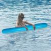 165cm PVC Inflatable Swim Raft - Foldable Lounge Tube for Adults - UV/Saltwater-Resistant - Beach/Lake Floating Mat with Cup Holders - Supports 250lbs view 2