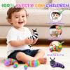 Cevioce 6PCS Slug Fidget Toys Bulk, Toddler Valentines Day Gifts for Kids 3+ Boy Girl Sensory Figette Worm for Adults Stress Relief for Autism ADHD Autistic Travel Toys Easter Basket Stuffers A view 3
