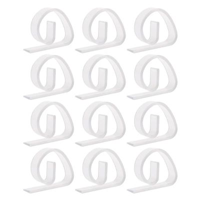 12Pcs Plastic Clear Tablecloth Table Cover Clips Holder Clamp Party Picnic Home