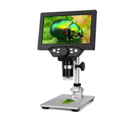 7" LCD Digital Microscope 10-1200X Magnification 1080P 12MP Video Microscope Camera with Metal Stand