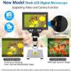 7" LCD Digital Microscope 10-1200X Magnification 1080P 12MP Video Microscope Camera with Metal Stand view 2