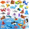36 Pack Party Favors for KidsMini Ocean Animals Building Blocks Set Prize box toys for kids Classroom, Easter Birthday Christmas Goodie Bag Fillers, Creative STEM Building Toys for Ages 6-12 view 1