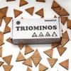 Trustic Triominos - Strategy and Puzzle Board Game, Wooden Triangular Tiles, Set 56 Pieces, Tabletop Family Game (Numbers) view 2