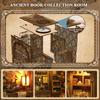 3DVASE Book Nooks for Adults, DIY Miniature Dollhouse Book Nook Kit, Model Kits Craft Kits for Adults, 3D Wooden Puzzle Book Nook Craft Bookshelf Decor, Adult Craft Kits Gift with Led Light view 3