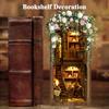3DVASE Book Nooks for Adults, DIY Miniature Dollhouse Book Nook Kit, Model Kits Craft Kits for Adults, 3D Wooden Puzzle Book Nook Craft Bookshelf Decor, Adult Craft Kits Gift with Led Light view 4