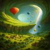 CALVENDO Puzzle The Fertile cave - hot air Balloons in a Fantasy Landscape | 1000 Pieces Size 19" x 25" view 2
