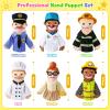 6 Pcs Role Play Hand Puppets Profession Worker Entrepreneur Plush Toys Role-Play Toy Puppets for Kids Storytelling Imaginative Pretend Play Teaching Preschool(Essential Workers) view 3