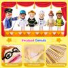 6 Pcs Role Play Hand Puppets Profession Worker Entrepreneur Plush Toys Role-Play Toy Puppets for Kids Storytelling Imaginative Pretend Play Teaching Preschool(Essential Workers) view 4