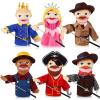 6 Pcs Role Play Hand Puppets Profession Worker Entrepreneur Plush Toys Role-Play Toy Puppets for Kids Storytelling Imaginative Pretend Play Teaching Preschool(Adventurers) view 1