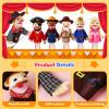 6 Pcs Role Play Hand Puppets Profession Worker Entrepreneur Plush Toys Role-Play Toy Puppets for Kids Storytelling Imaginative Pretend Play Teaching Preschool(Adventurers) view 4