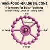 5 Pack Stylish Silicone Baby Teething Toys: 4 Teething Rings and Extra Silicone Clip, Teething Rings for Babies 0-6 Months 6-12 Months, Toddler Teether, Baby Essentials Girl, Infant Teething Relief view 2