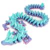 VUTIKPIX 24" Large 3D Printed Dragon Toys, 3D Printed Animals, Articulated Dragon with WingsAdults Desk Fidget ToysEaster Basket Stuffers, Home Office Decor (Rainbow Crystal Dragons) view 1