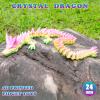 VUTIKPIX 24" Large 3D Printed Dragon Toys, 3D Printed Animals, Articulated Dragon with WingsAdults Desk Fidget ToysEaster Basket Stuffers, Home Office Decor (Rainbow Crystal Dragons) view 3