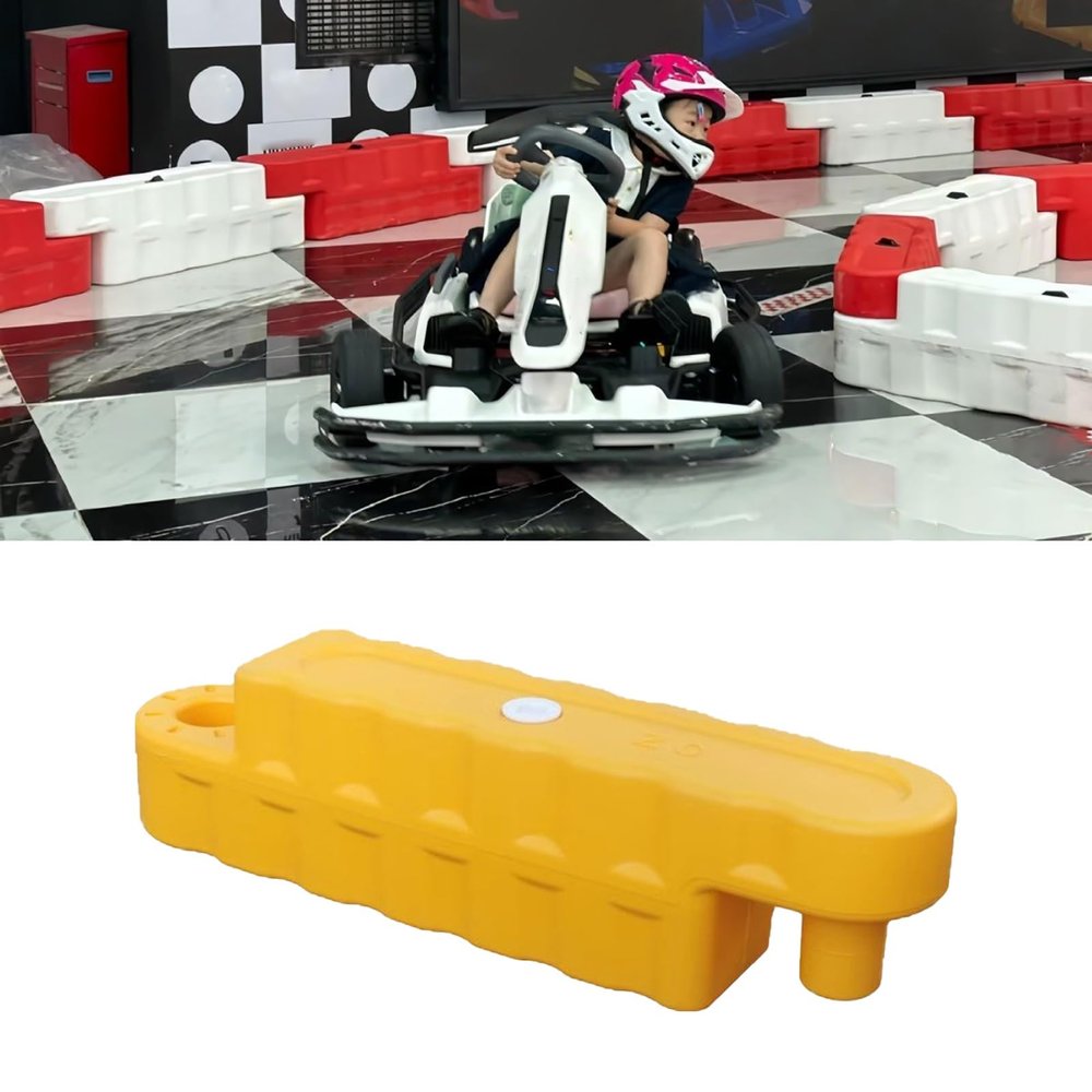 Jievmrs Bumper Car Race Track Go Kart Barrier Lane, Water-Filled Runway Fence for Amusement Parks/Large Shopping Mall, Easy to Install Go Kart Car Bumper(Yellow 1 Pc,Large)