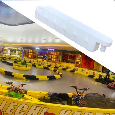 Jievmrs 2/3 /4/5 Pcs Go Kart Track Fence, Amusement Park Bumper Car Racing Track Barrier, Children's Activities/Construction Lot Safety Protectiive Runway(White 1 Pc,Small)