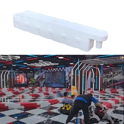 Jievmrs Go Kart Racing Track Fence with Water Inlet, Adult Go Kart/Kid Bumper Car Track Barrier for Driveway, Amusement Parks/Team Games Race Lane(White 2 Pcs,Small)