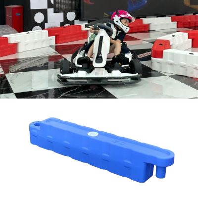 Jievmrs Bumper Car Race Track Go Kart Barrier Lane, Water-Filled Runway Fence for Amusement Parks/Large Shopping Mall, Easy to Install Go Kart Car Bumper(Blue 2 Pcs,Small)
