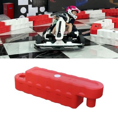 Jievmrs Bumper Car Race Track Go Kart Barrier Lane, Water-Filled Runway Fence for Amusement Parks/Large Shopping Mall, Easy to Install Go Kart Car Bumper(Red 3 Pcs,Large)