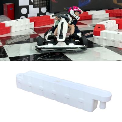 Jievmrs Bumper Car Race Track Go Kart Barrier Lane, Water-Filled Runway Fence for Amusement Parks/Large Shopping Mall, Easy to Install Go Kart Car Bumper(White 2 Pcs,Small)