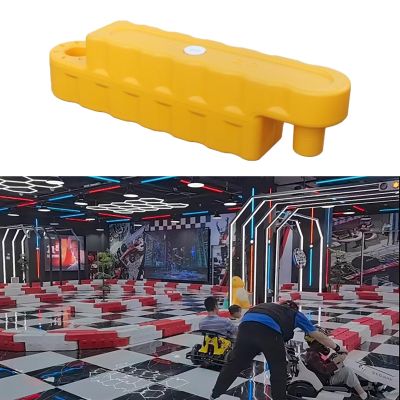 Jievmrs Go Kart Racing Track Fence with Water Inlet, Adult Go Kart/Kid Bumper Car Track Barrier for Driveway, Amusement Parks/Team Games Race Lane(Yellow 1 Pc,Large)