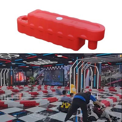 Jievmrs Go Kart Racing Track Fence with Water Inlet, Adult Go Kart/Kid Bumper Car Track Barrier for Driveway, Amusement Parks/Team Games Race Lane(Red 3 Pcs,Large)