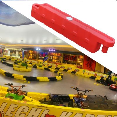 Jievmrs 2/3 /4/5 Pcs Go Kart Track Fence, Amusement Park Bumper Car Racing Track Barrier, Children's Activities/Construction Lot Safety Protectiive Runway(Red 3 Pcs,Small)