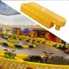 Jievmrs 2/3 /4/5 Pcs Go Kart Track Fence, Amusement Park Bumper Car Racing Track Barrier, Children's Activities/Construction Lot Safety Protectiive Runway(Yellow 4 Pcs,Large) view 1