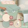 2inch XL Baby Bath Kneeler and Elbow Rest Pad Set + Hooded Towel - Embroidered Kneeling Pad for Bathing Baby - Dual-Layer Memory Foam Bathtub Kneeler and Elbow Rest Set view 4