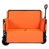 3-in-1 Folding Utility Wagon with Bench Seat, 500 lbs Capacity, 9"x4" All-Terrain Beach Tires, Perfect for Camping & Beach (Orange-Scooter) view 3